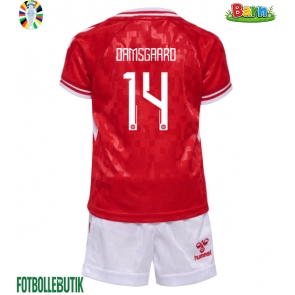 Danmark Mikkel Damsgaard #14 Hemmaställ Barn EM 2024 Kortärmad (+ Korta byxor)